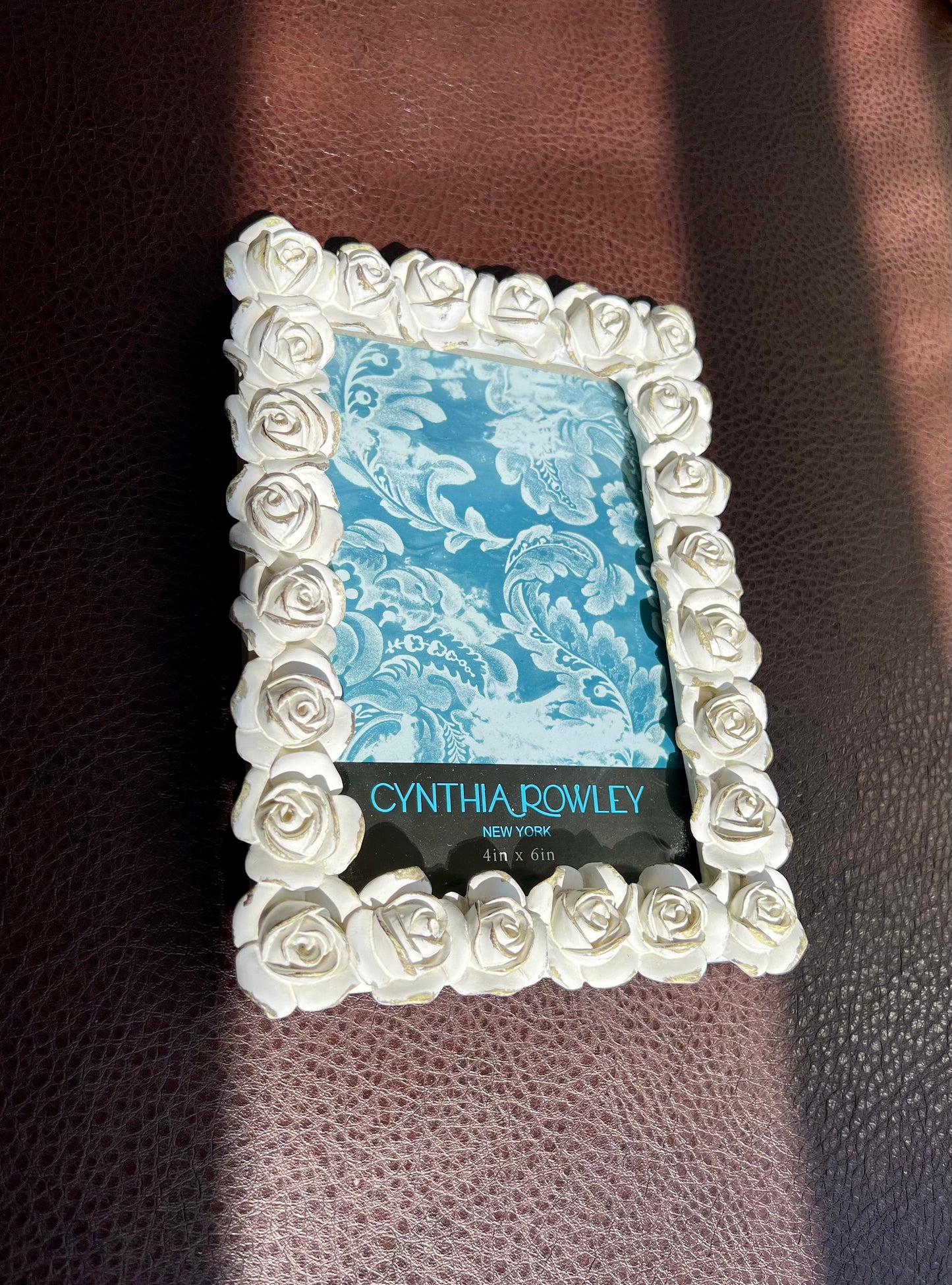 Cynthia Rowley New York White Roses Vintage Photo Frame