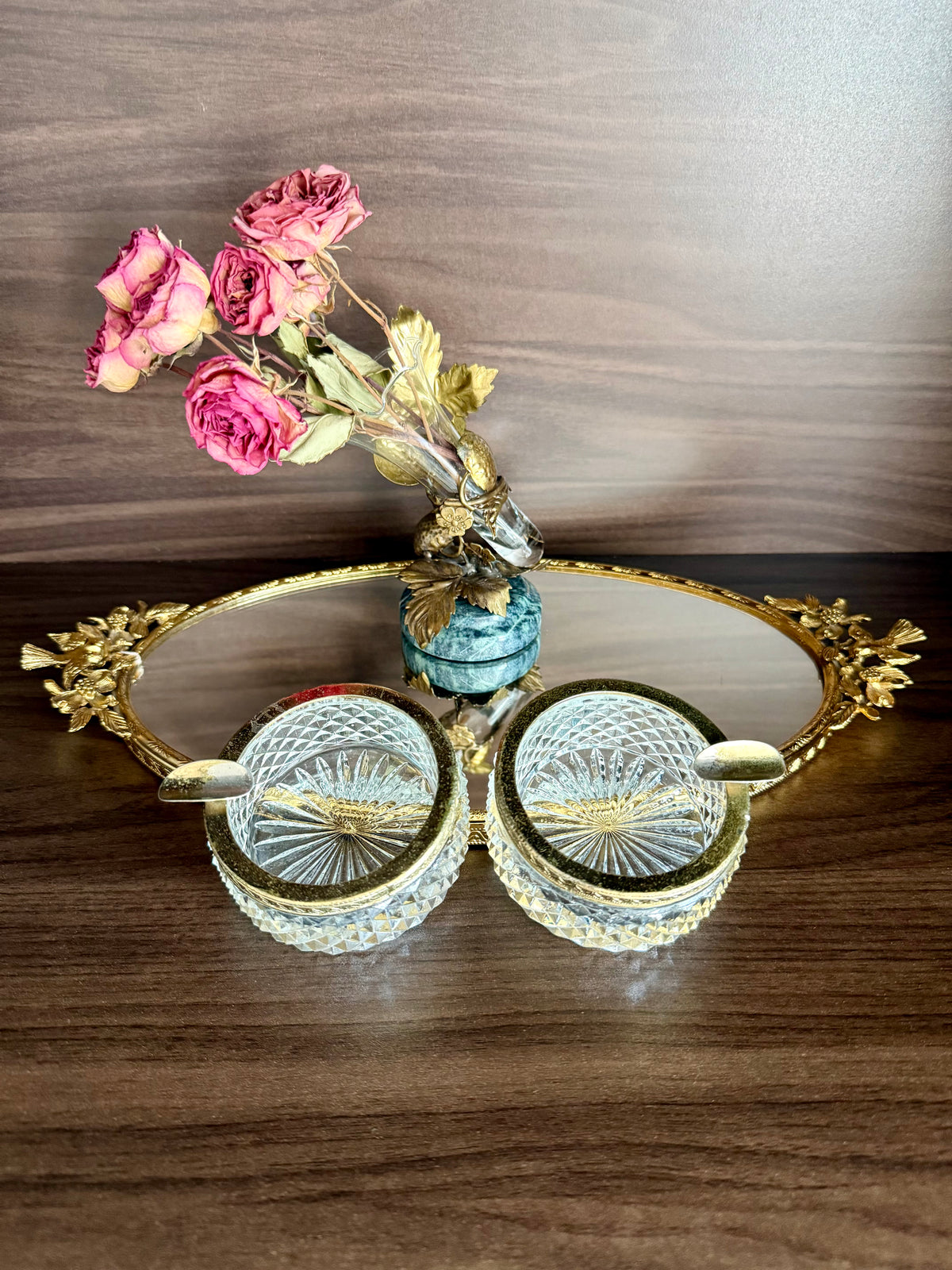 Antique Crystal Cut Glass Empire French Style Ashtrays - This price is only for one item!