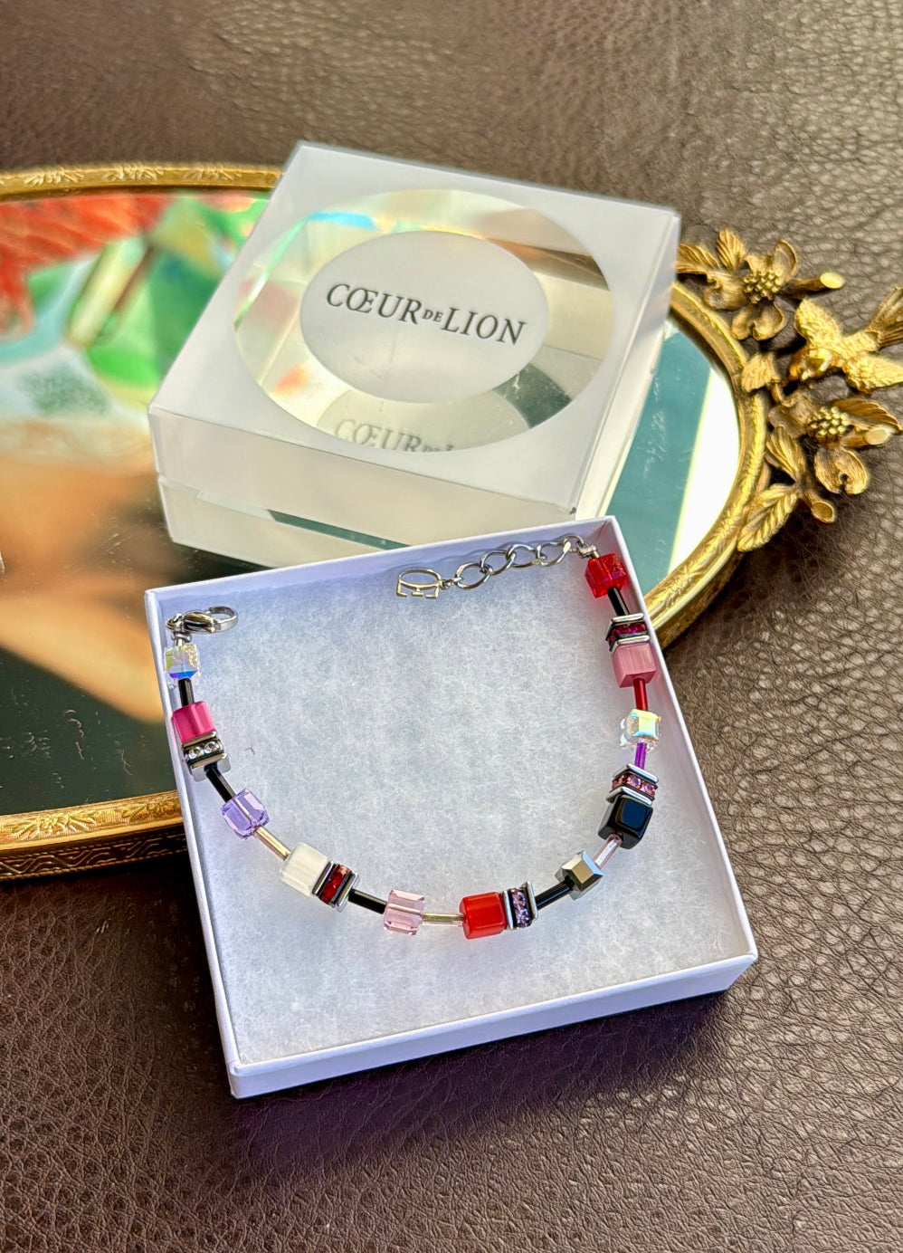 CoEur De Lion Geo Cube Red Bracelet in Original Box