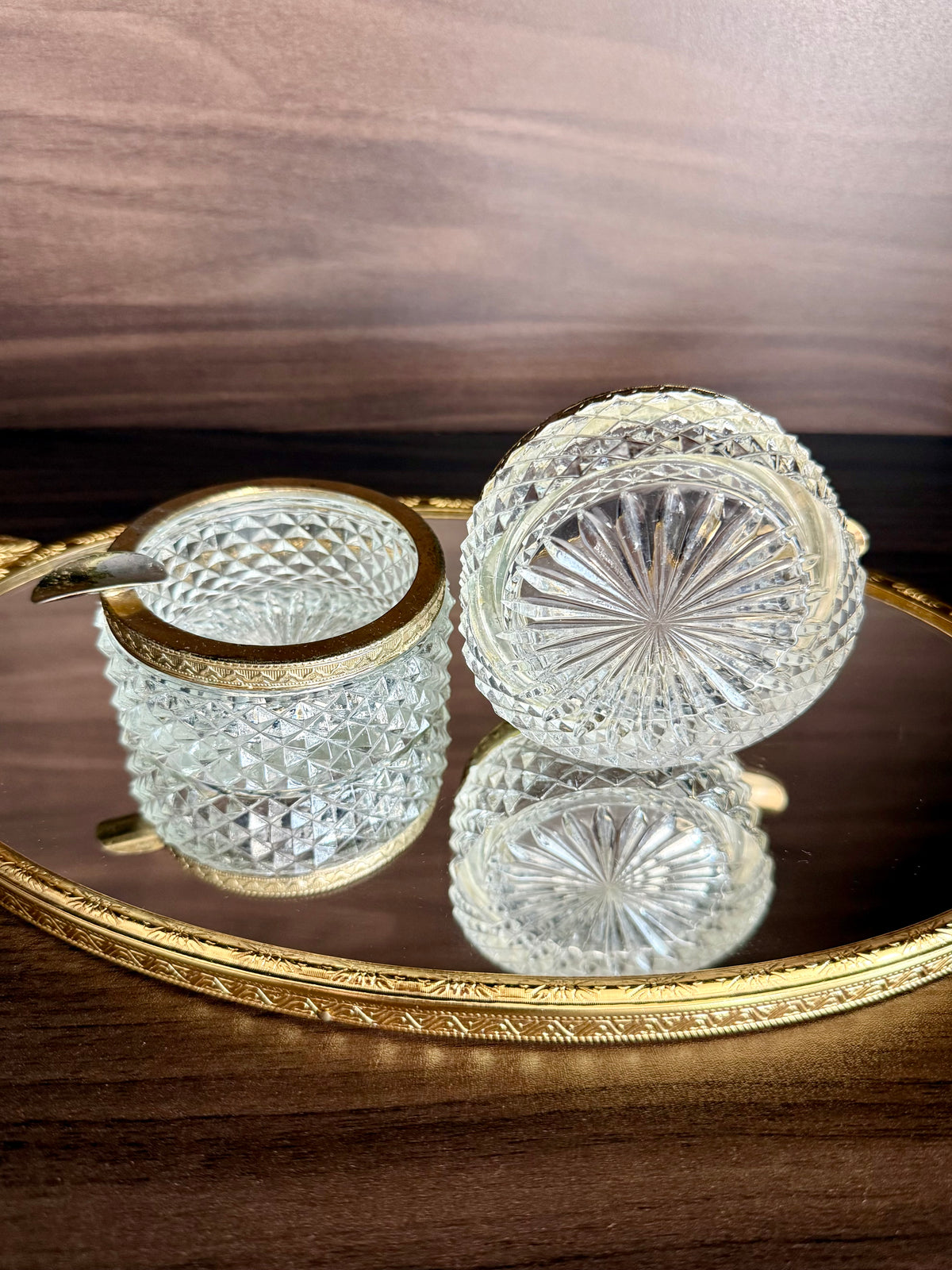 Antique Crystal Cut Glass Empire French Style Ashtrays - This price is only for one item!