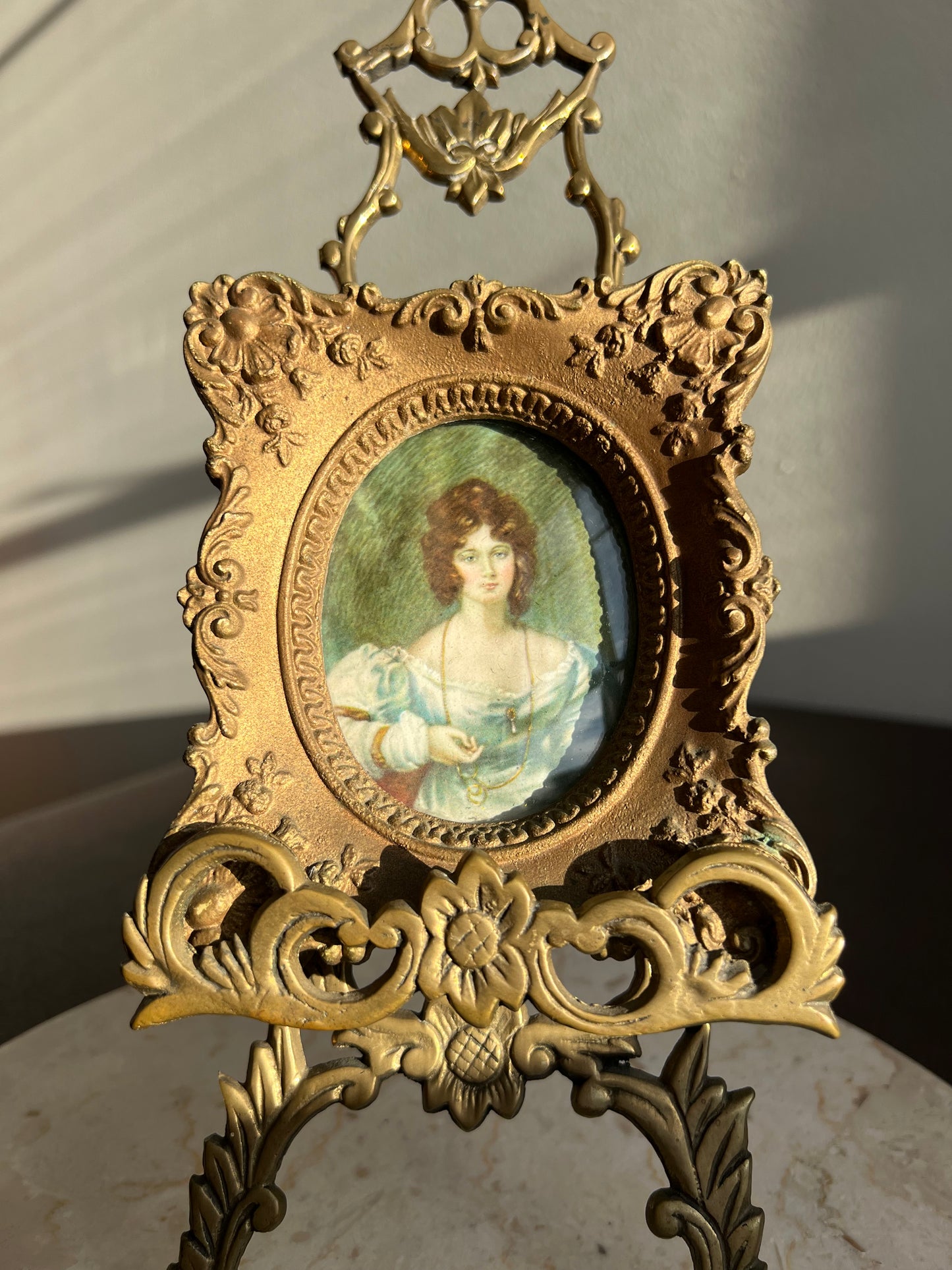 Cameo Creation Hubak Lady Victorian Print Picture Vintage Gilded Framed Ornate Wall Decor