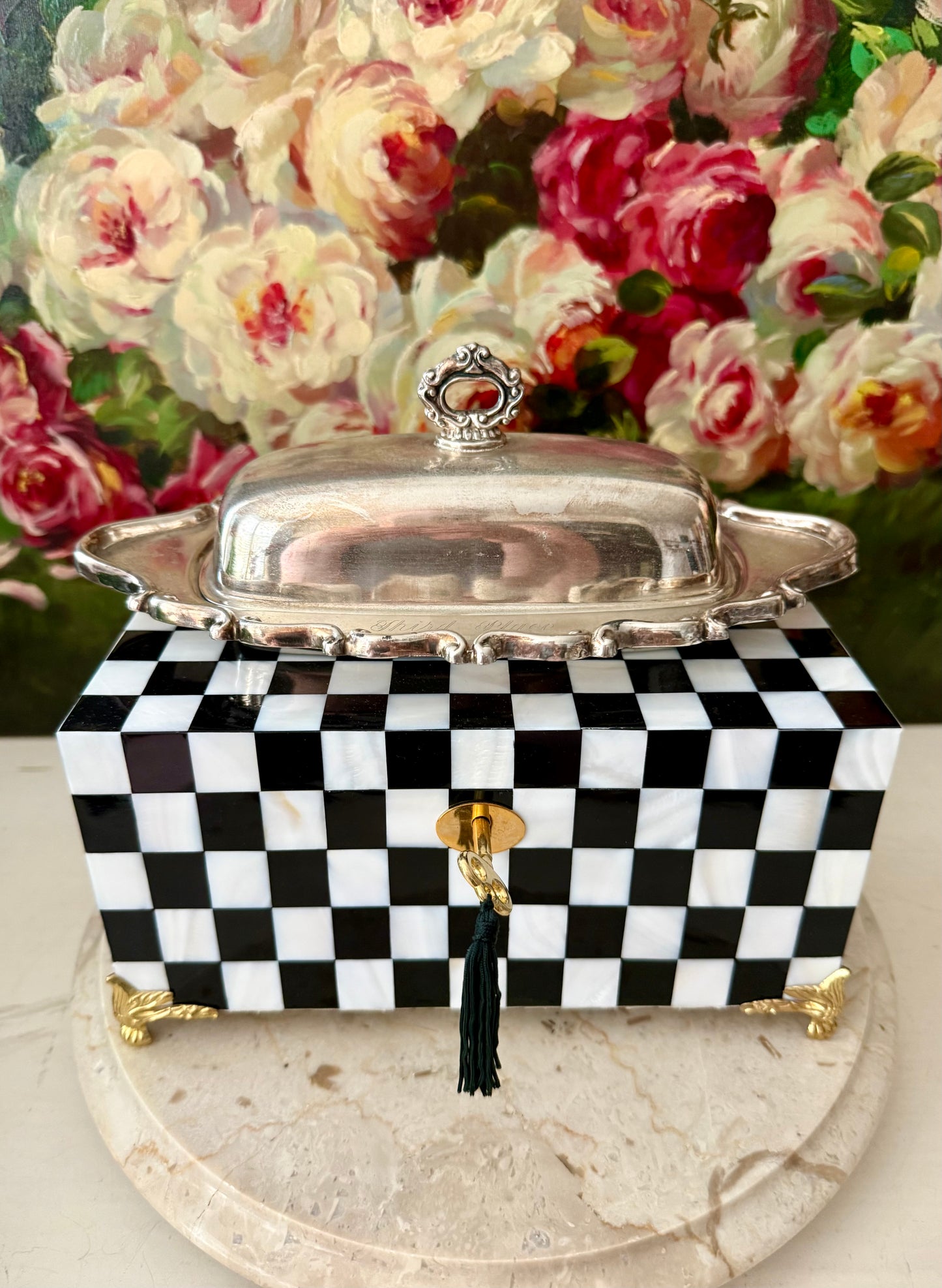 F.B. Rogers Silver Co., Vintage Silver Plate Lidded Butter Dish from the 1960s - Made in USA