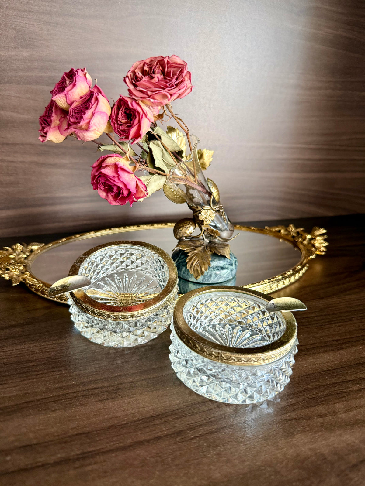 Antique Crystal Cut Glass Empire French Style Ashtrays - This price is only for one item!