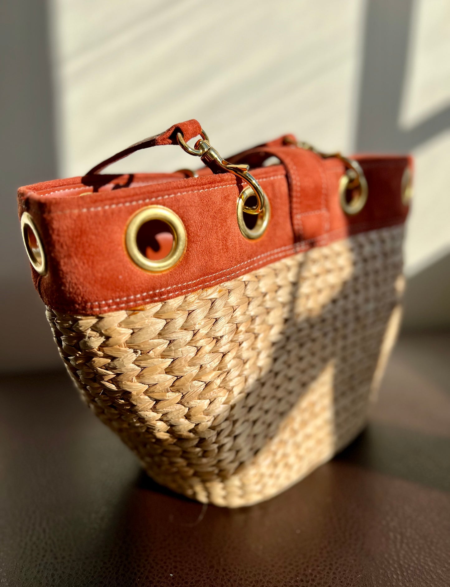 Shoulder Bag by Amanda Smith with Cooper and Gold Straw