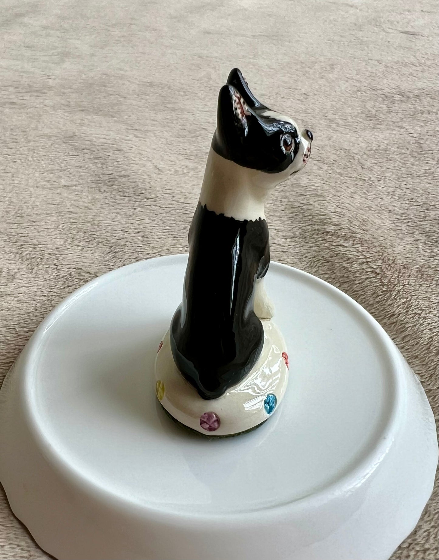 Vintage Boston Terrier Porcelain Figure