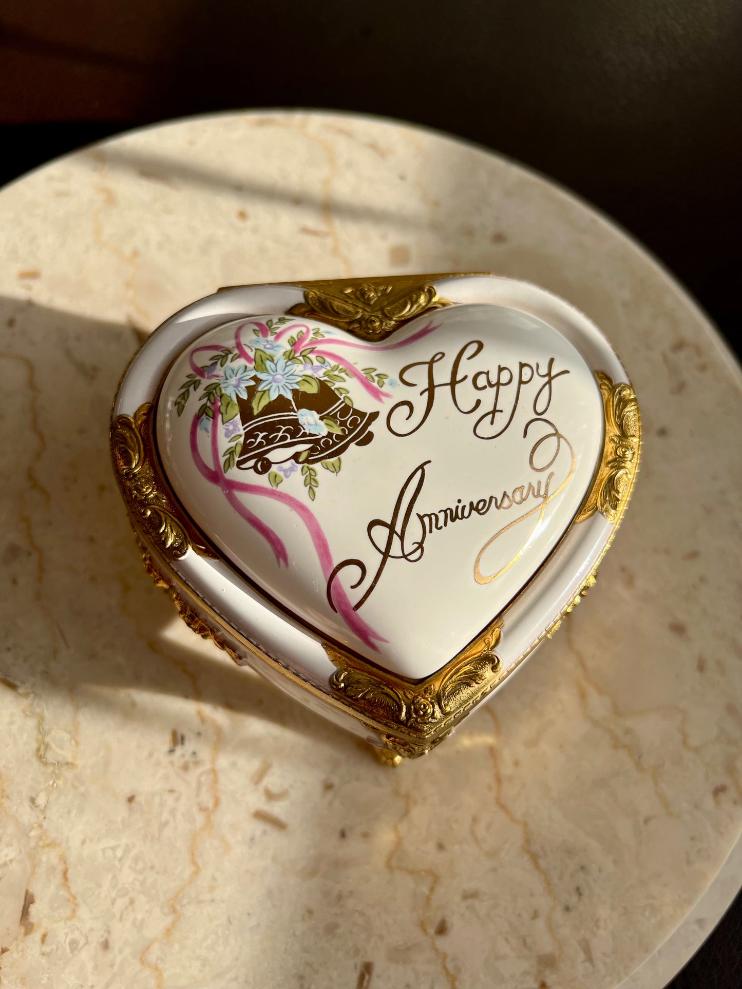 Westland Heart Shape Vintage Music Box - Happy Anniversary Song, Made in Japan - from Hollywood actor Mickey Rooney's estate