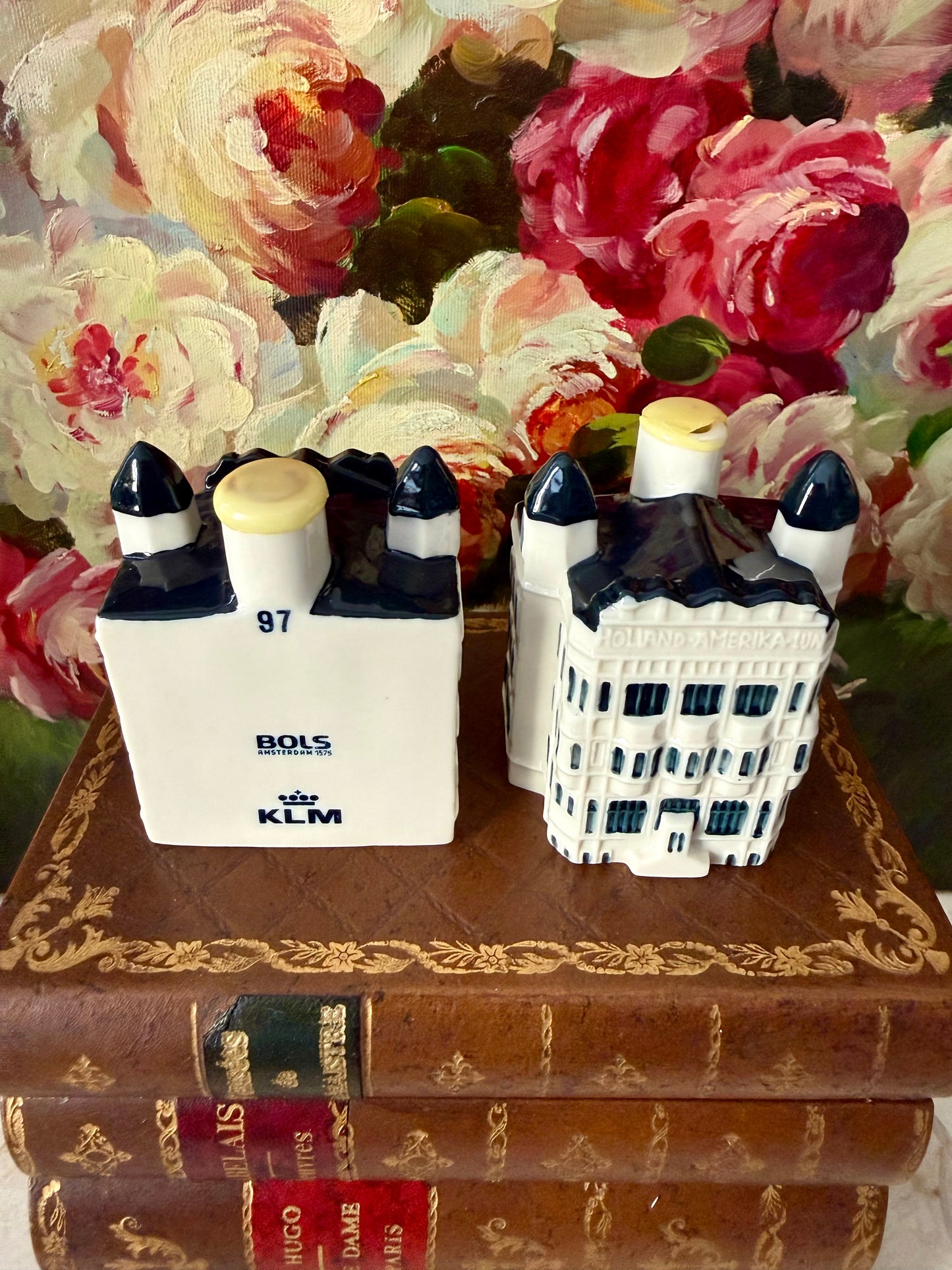 KLM Delft Blue Miniature Vintage Porcelain Dutch Houses - Nr. #97 (2 pc) - This price is only for one product!