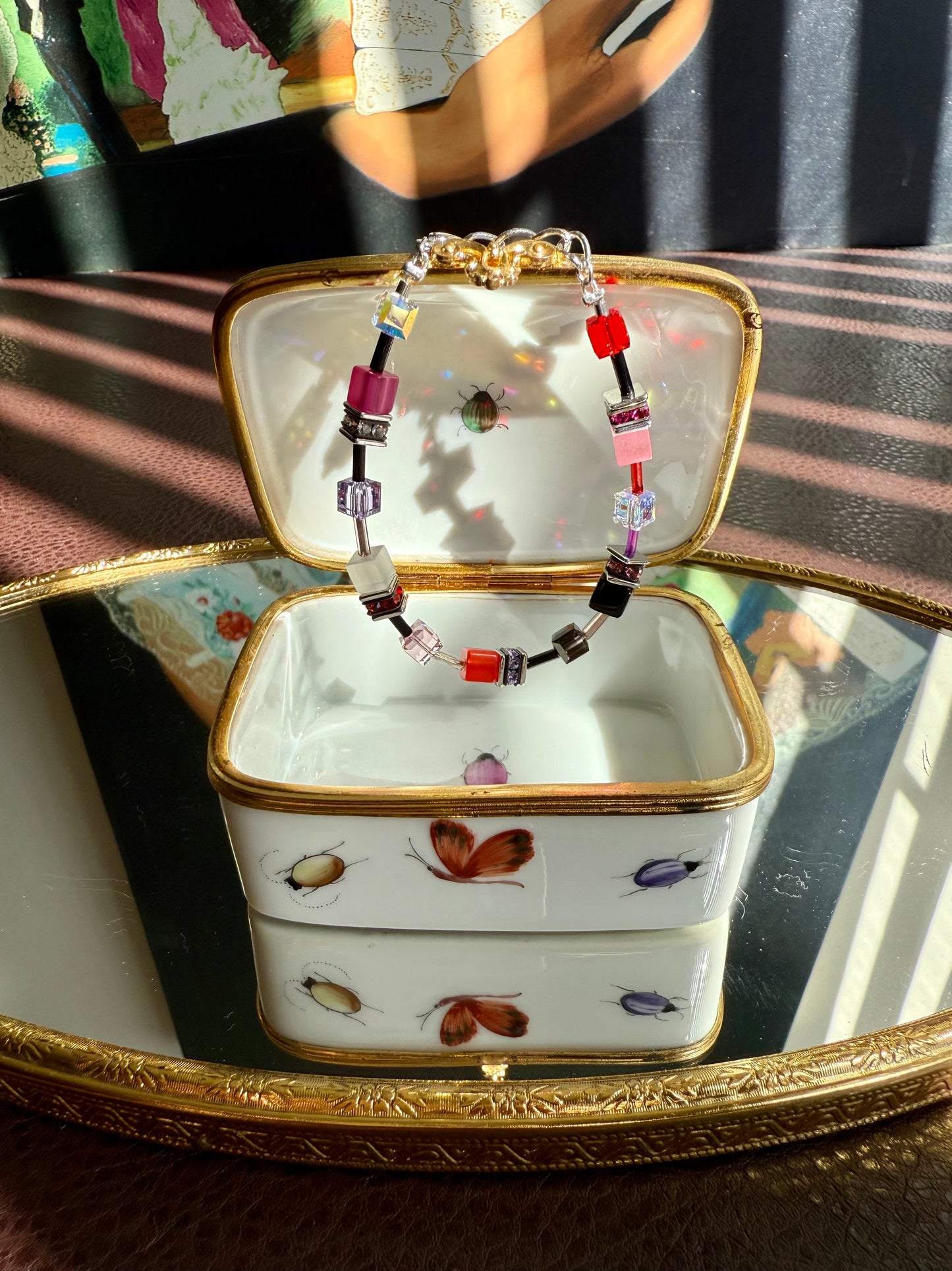 CoEur De Lion Geo Cube Red Bracelet in Original Box