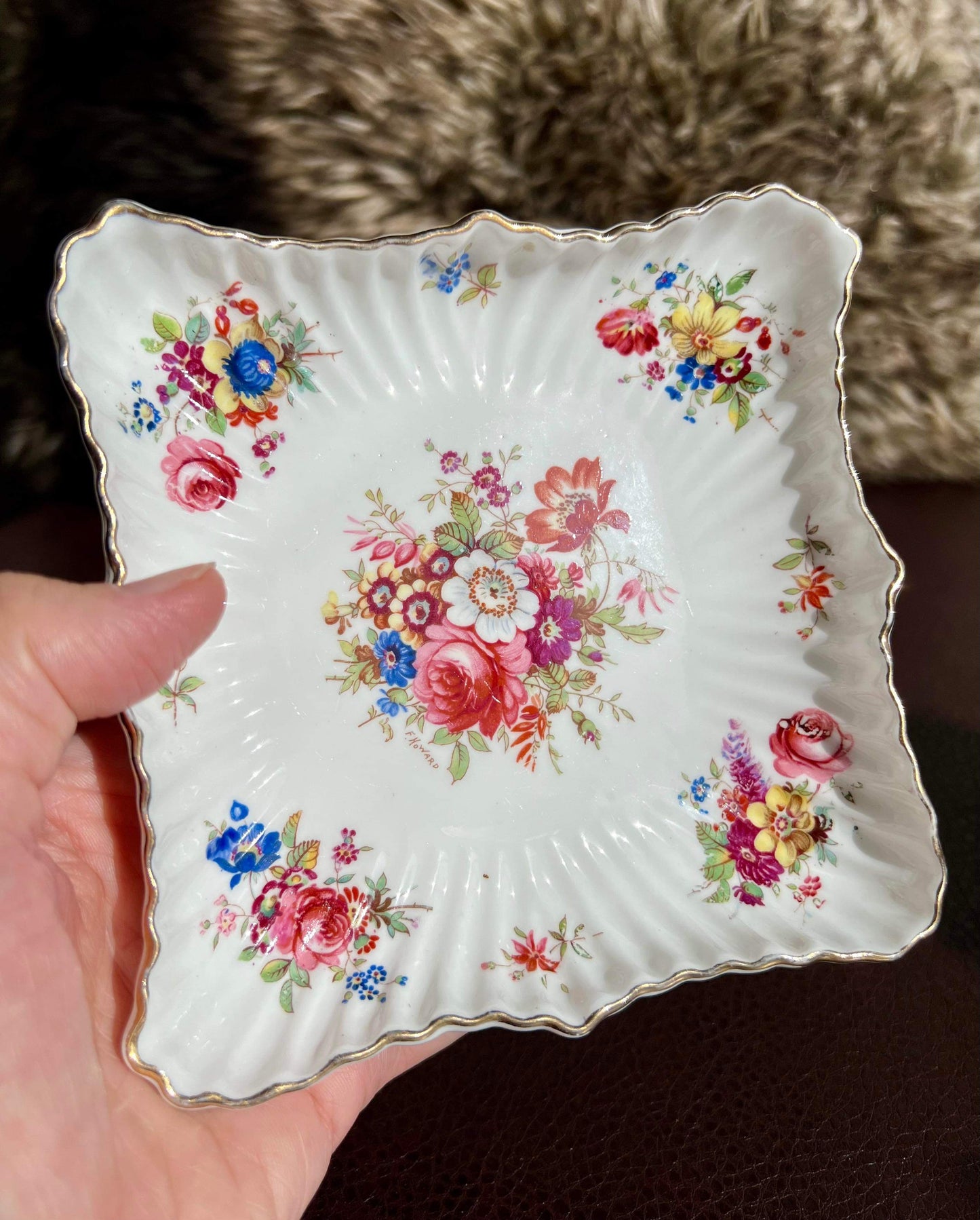 Hammersley Fine Bone China Square Dish - Made in England