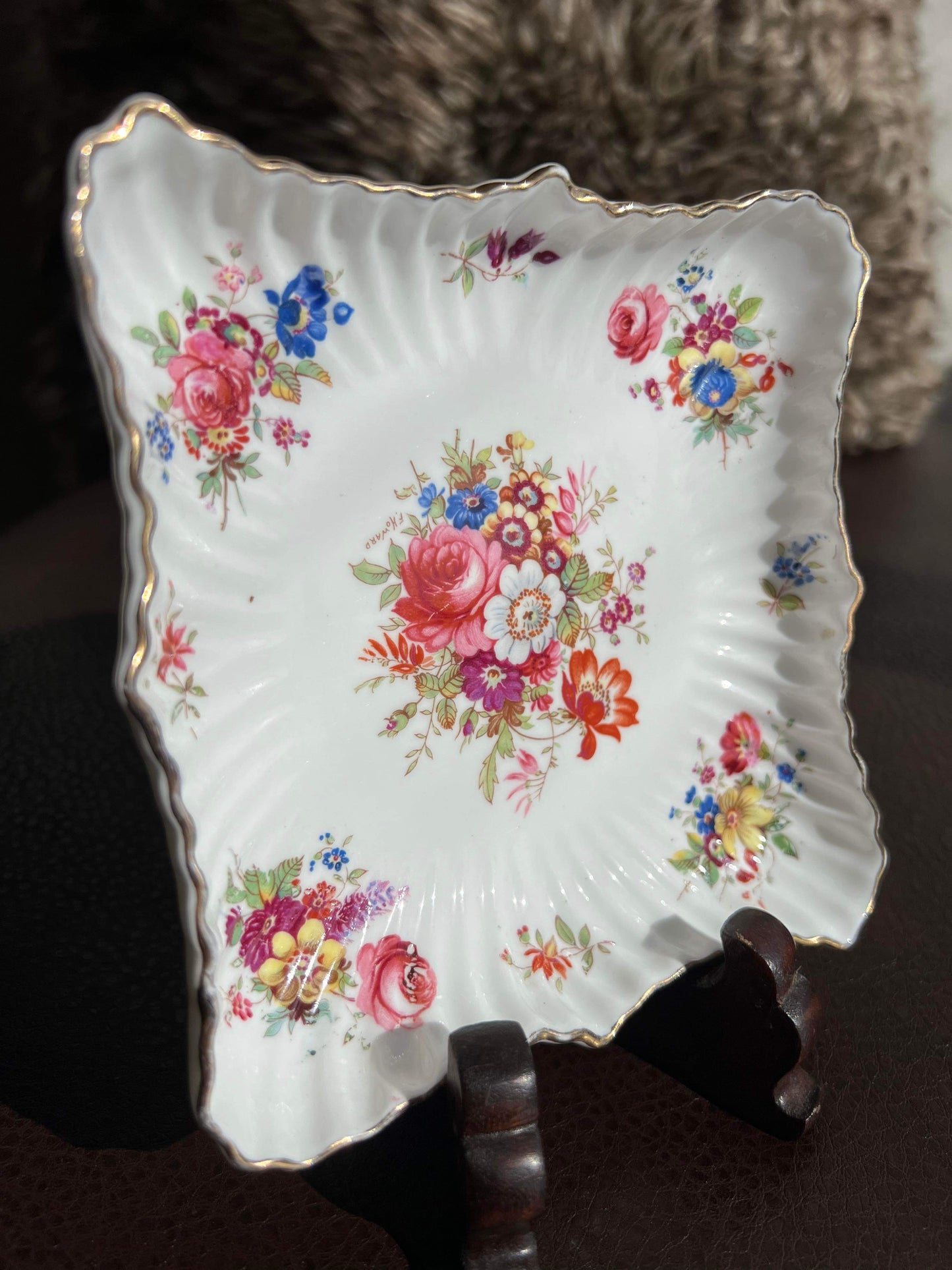 Hammersley Fine Bone China Square Dish - Made in England