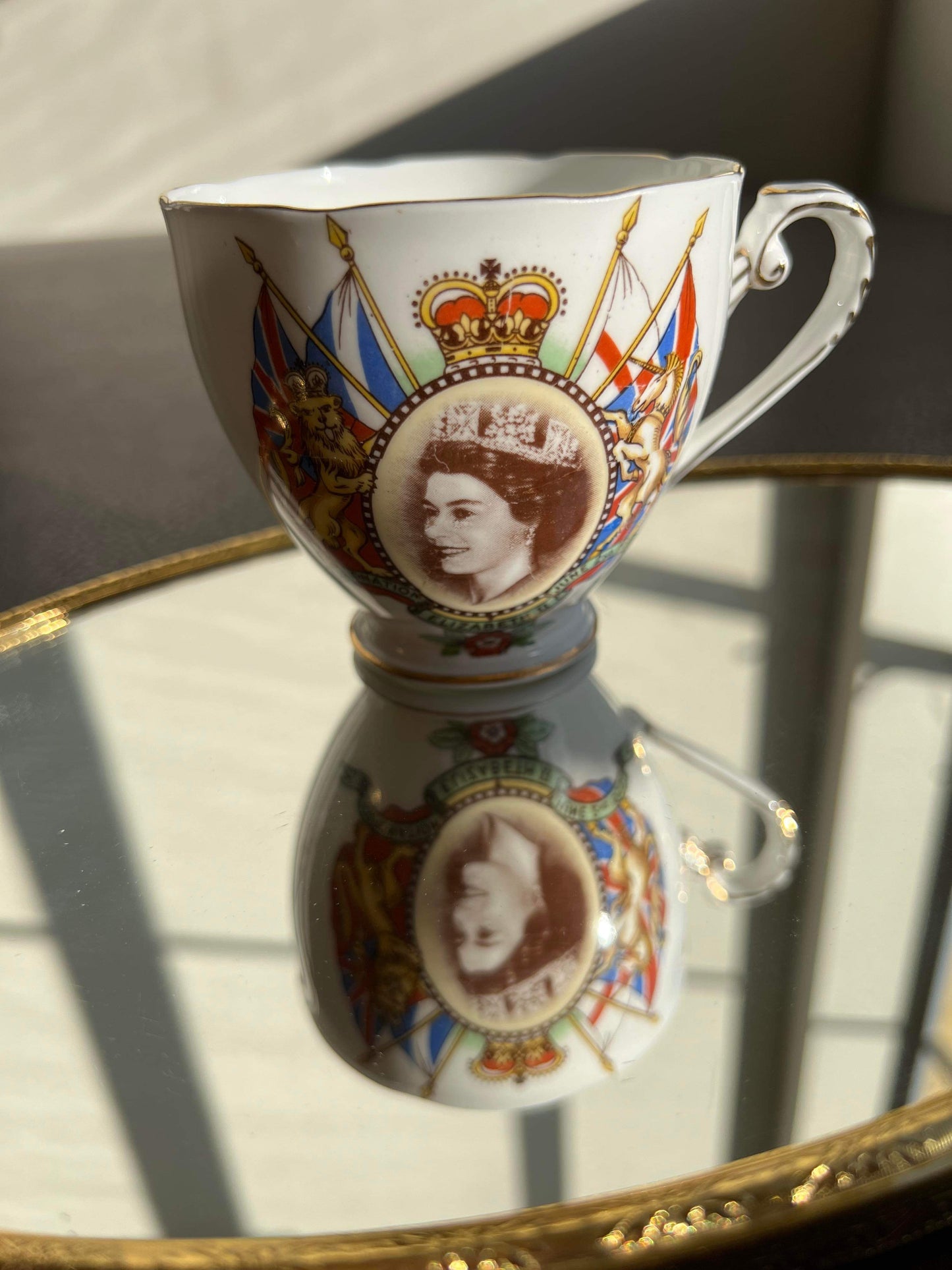 Vintage Queen Elizabeth II Coronation June 2, 1953 Royal Commemorative Cup & Saucer