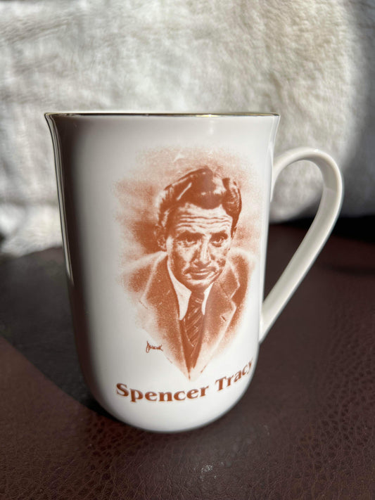 Vintage Old-Hollywood Hall of Fame Museum Spencer Tracy porcelain mug