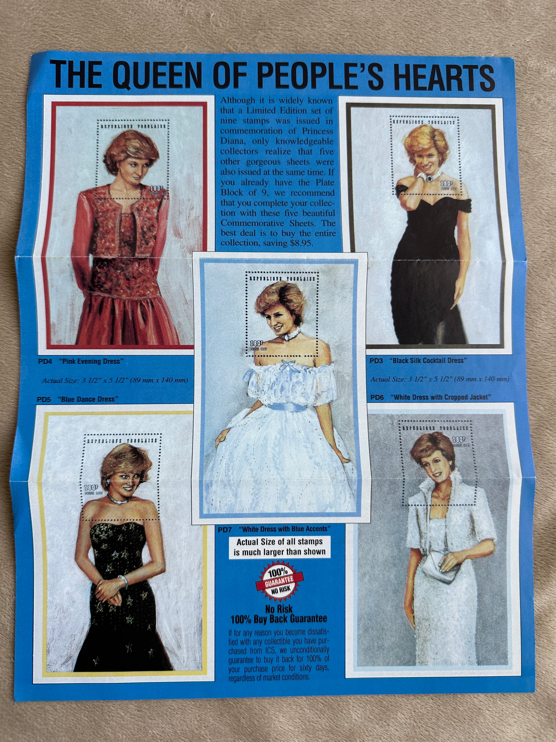 Princess Diana Commemorative Stamp Set - 7 individual pieces Princess Diana Commemorative Stamp Set - 7 individual pieces
